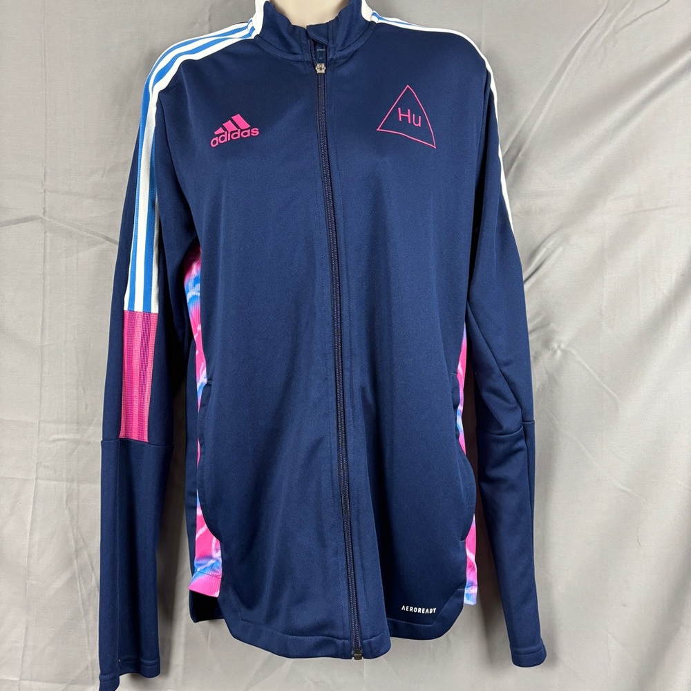 Adidas Pharrell Williams Human Race Zip Up Jacket Pink And Blue Men’s Size Small